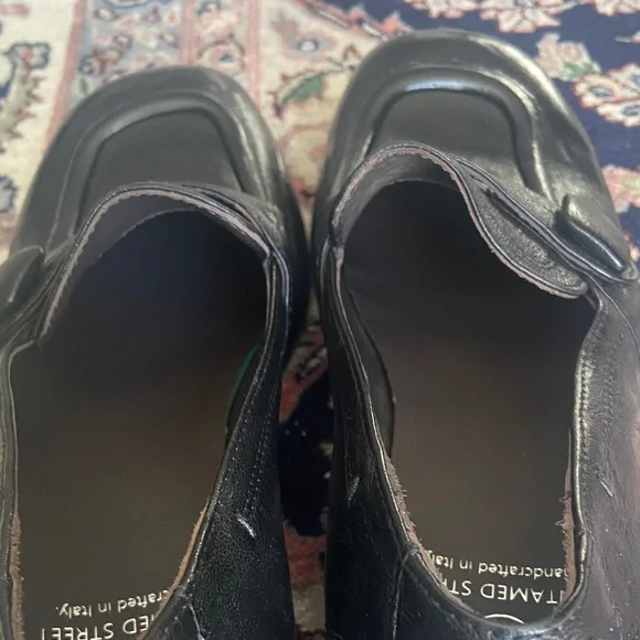 Untamed Street Ives Urban Slip On Shoe Penny Loafers  Classic Black Leather - Picture 8 of 15